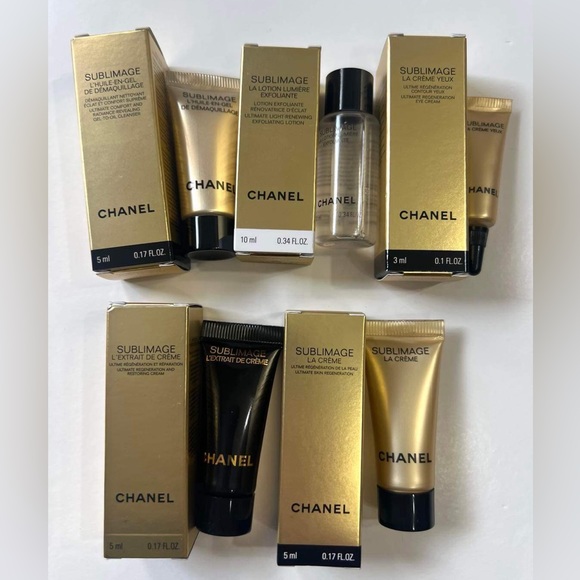 Chanel SUBLIMAGE Travel 8 Pieces Bundle with SUBLIMAGE Pouch 6”x4.5” And Jars - Picture 8 of 16